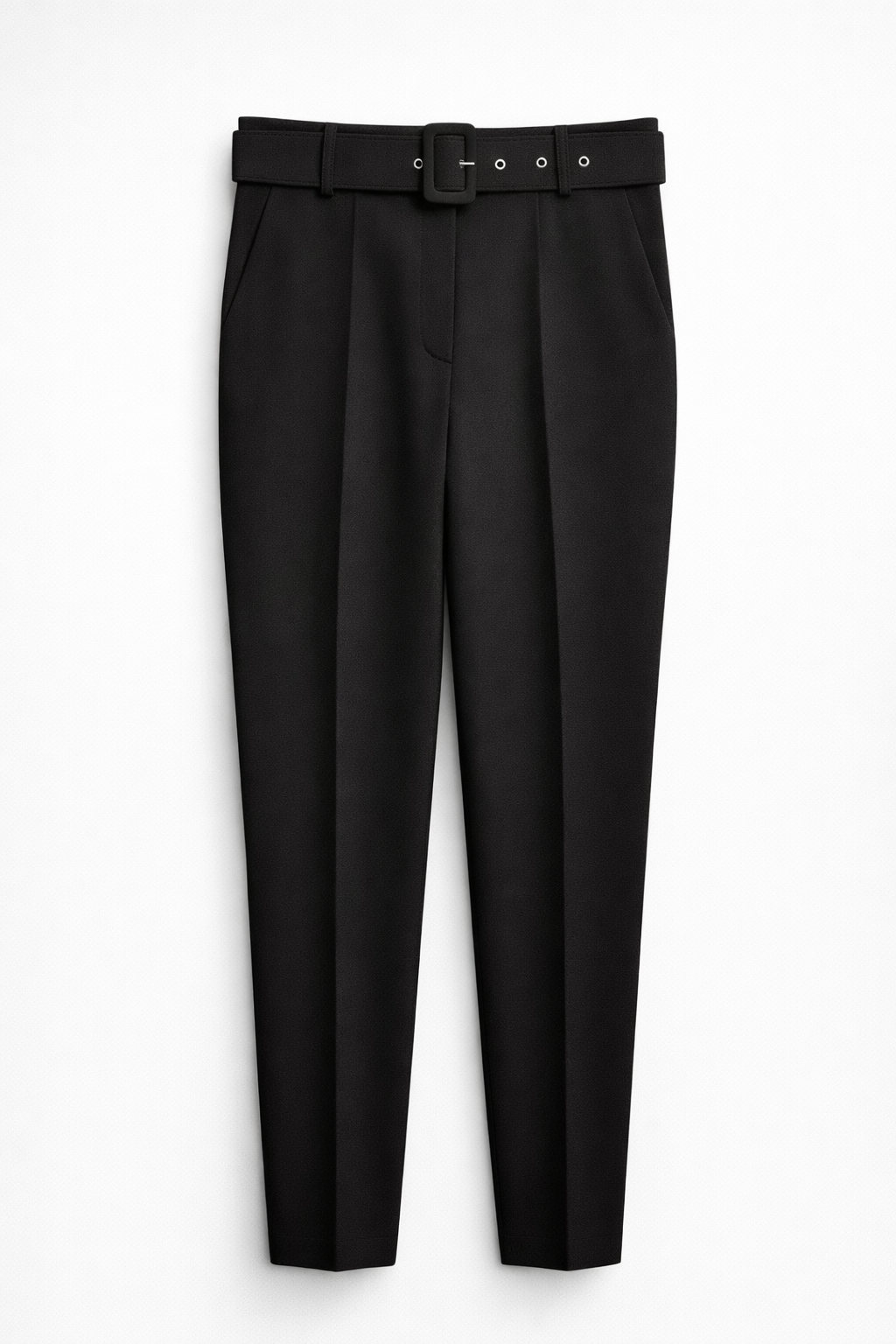 Pantaloni Eleganți Conici cu Curea