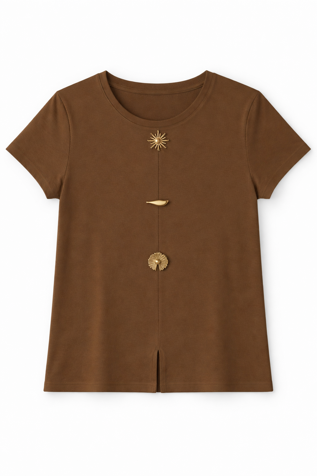 Bluză cu Aplicații Decorative Frontale