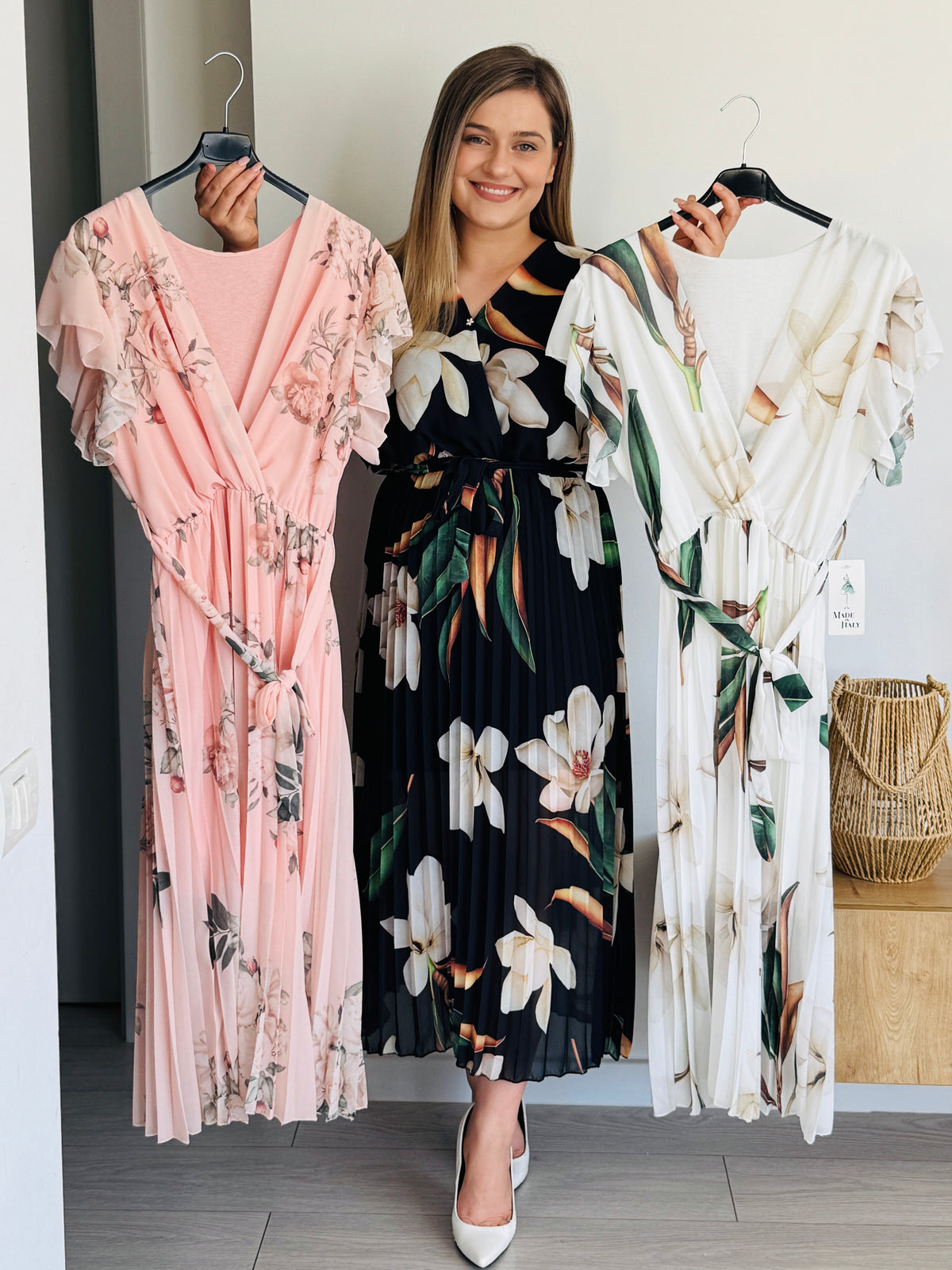 Rochie midi cu imprimeu floral