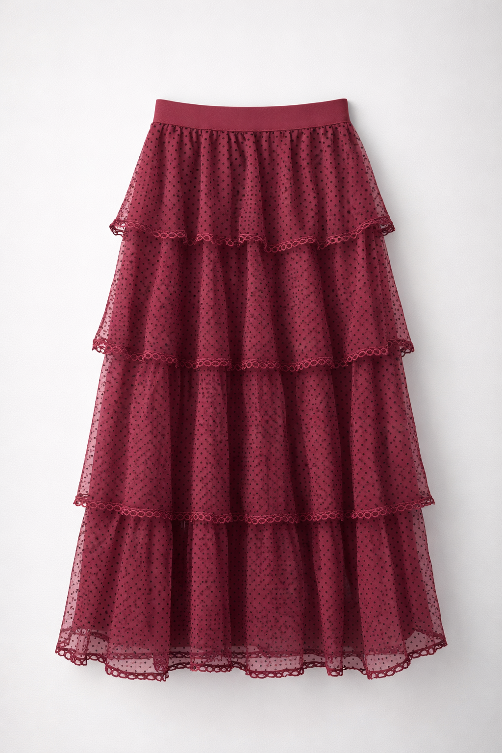 Fustă Elegantă din Tulle cu Volane