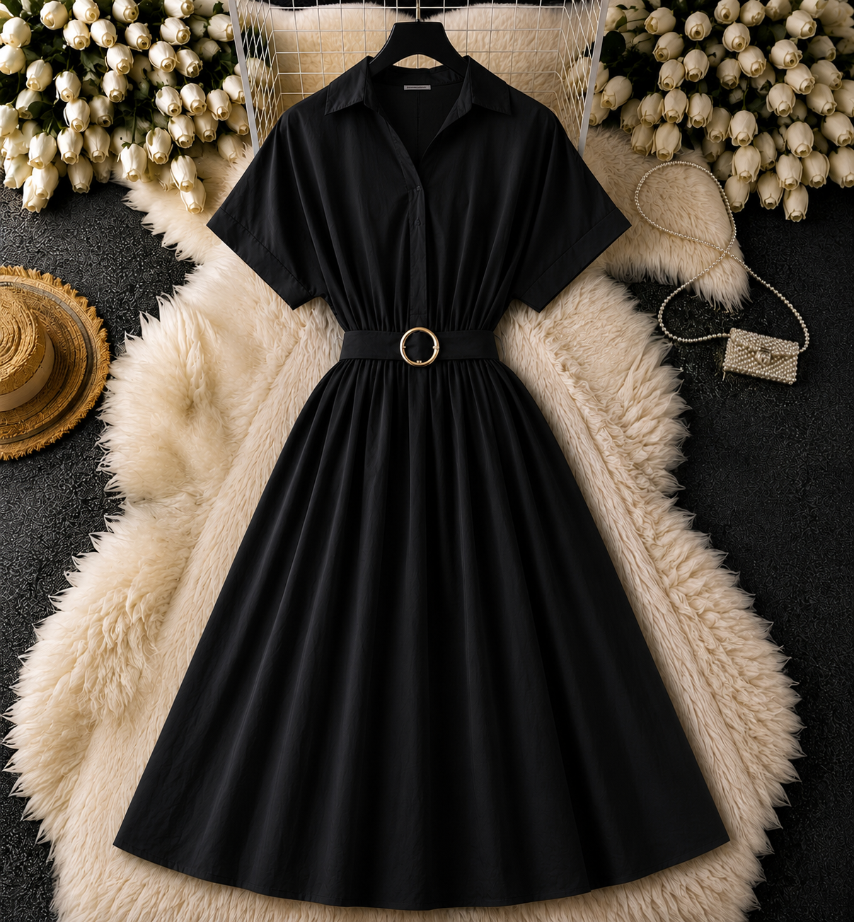 Rochie midi din bumbac