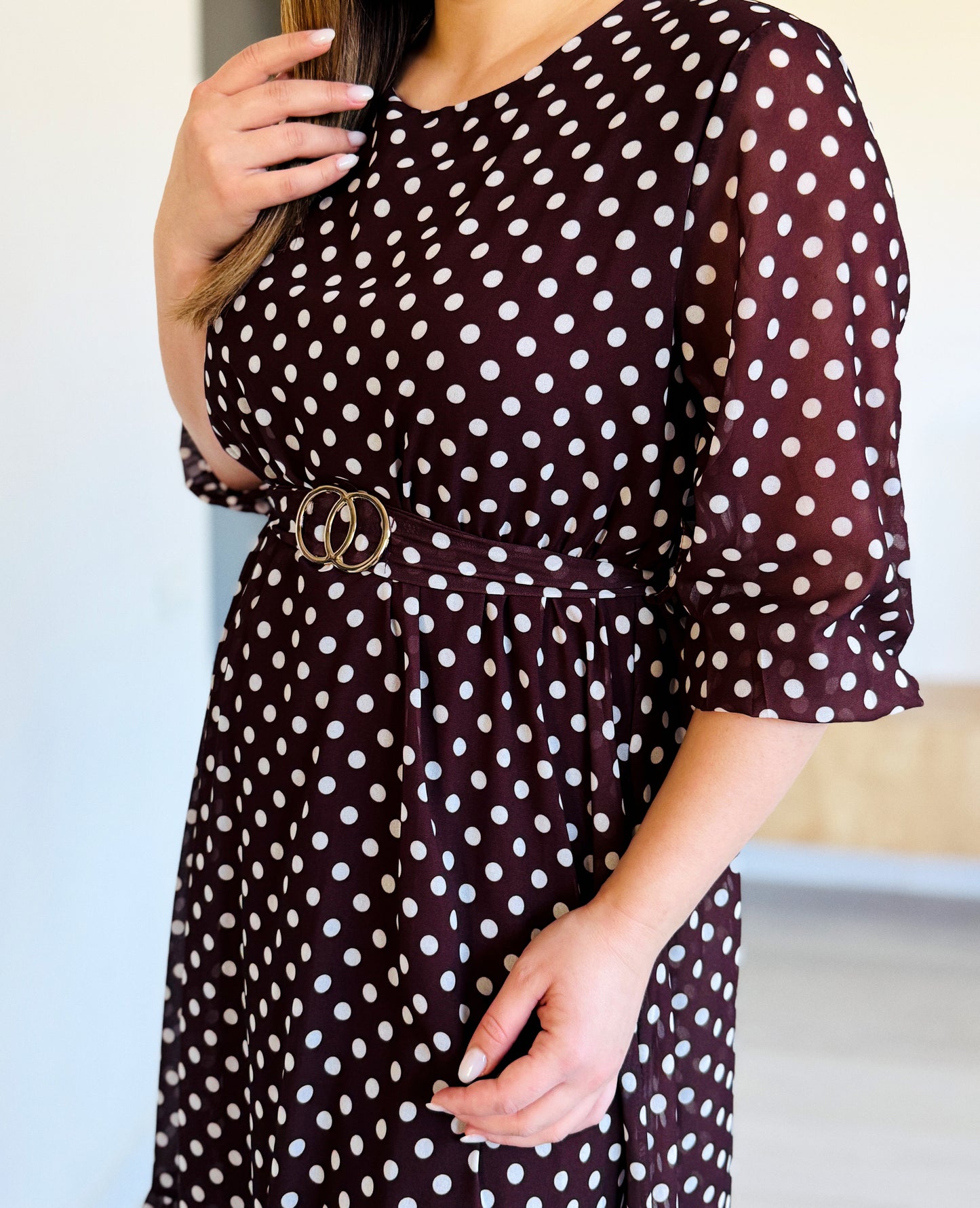 Rochie Midi cu Buline