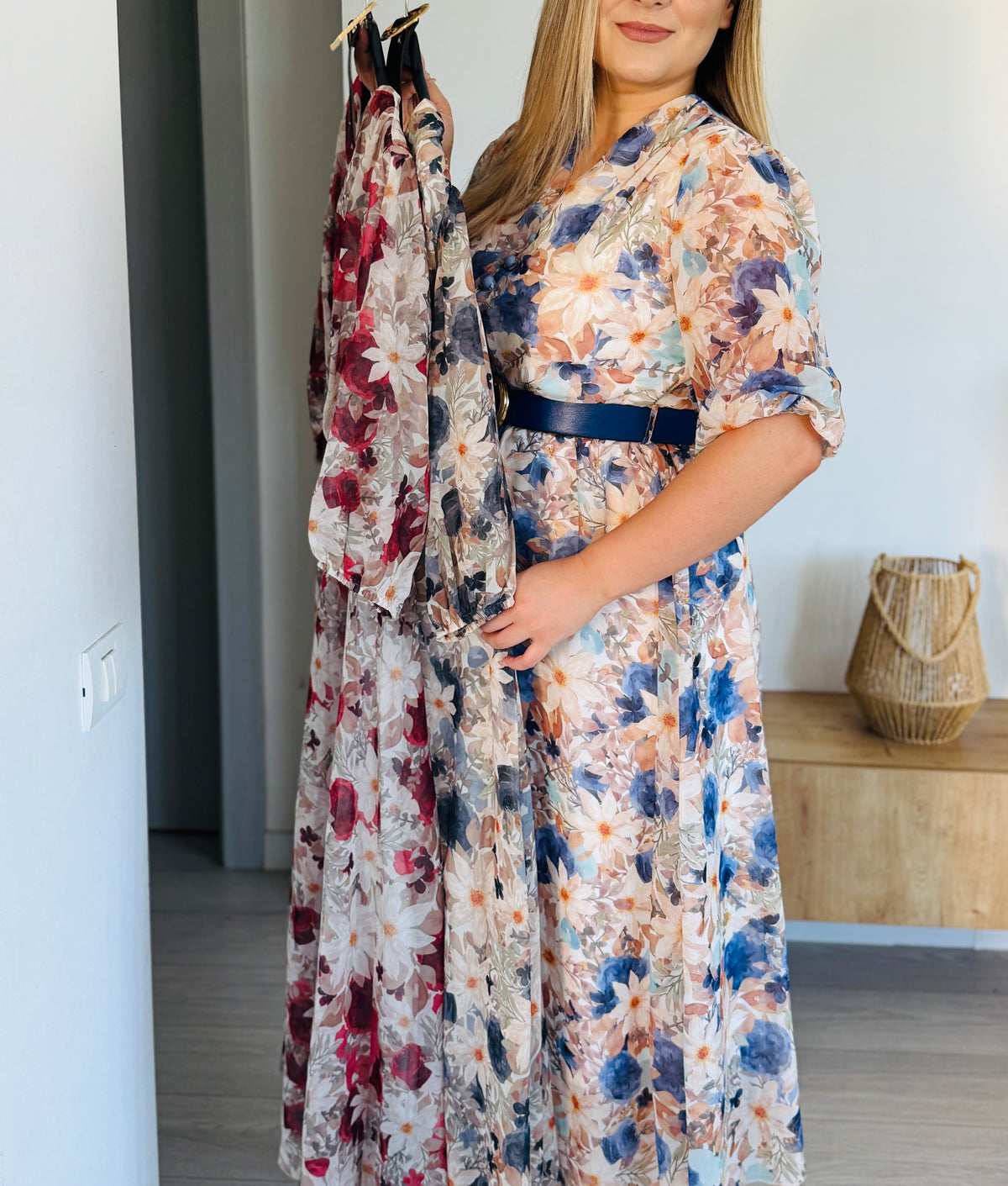 Rochie din voal cu curea