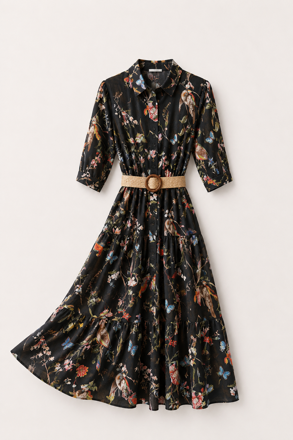 Rochie Midi cu Imprimeu Artistic