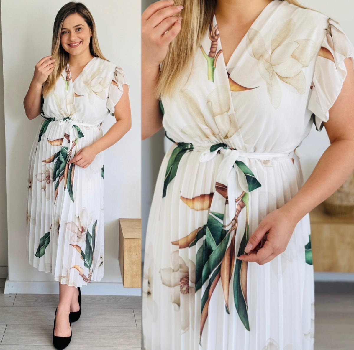Rochie midi cu imprimeu floral
