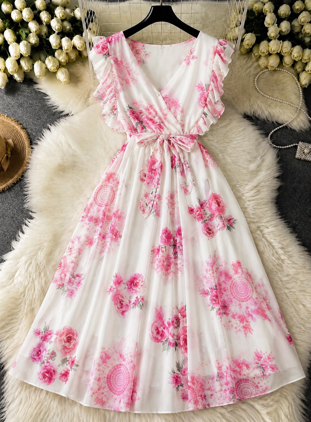 Articolul zilei 2 🎀                           Rochie vaporoasă cu imprimeu floral