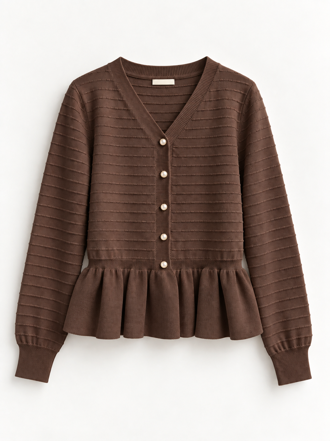 Cardigan elegant cu volan