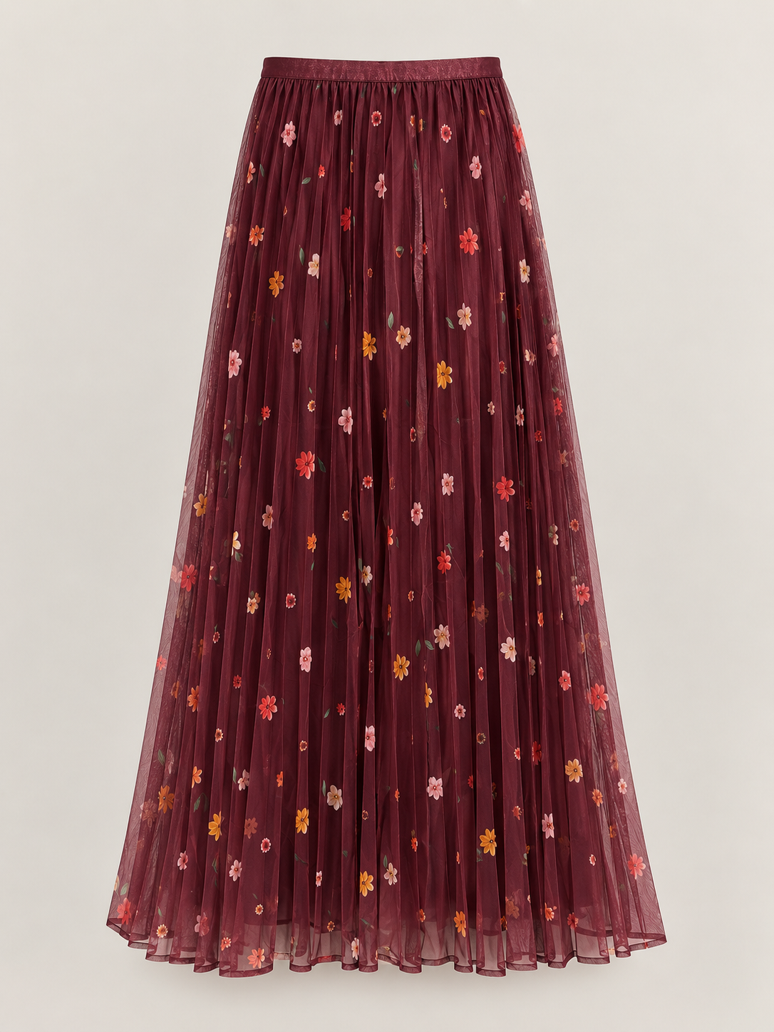 Fustă din tulle cu imprimeu floral