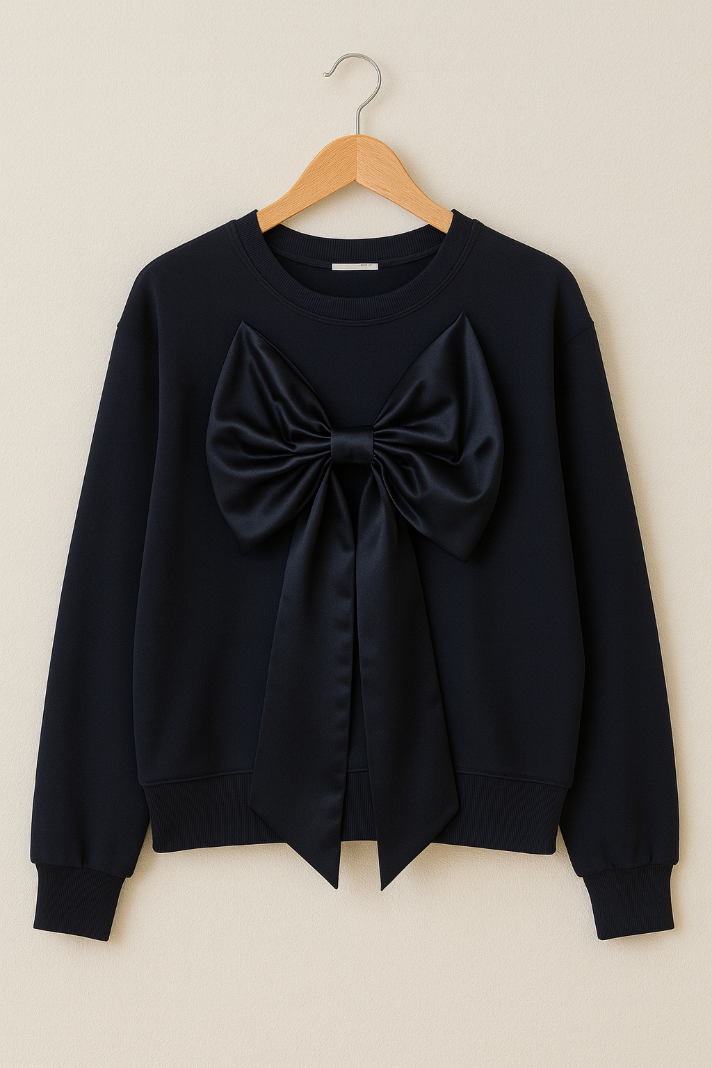 Bluza Oversize cu Fundă Mare din Satin