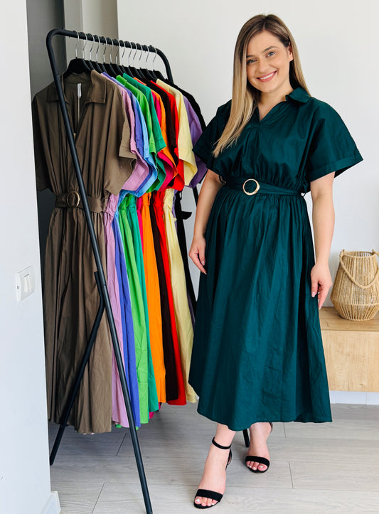 Rochie midi din bumbac