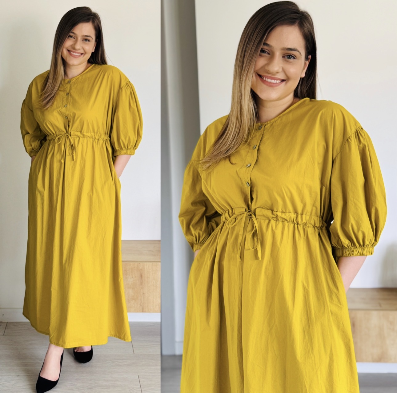 Produsul zilei🎀                                          Rochie maxi 100% bumbac cu cordon în talie