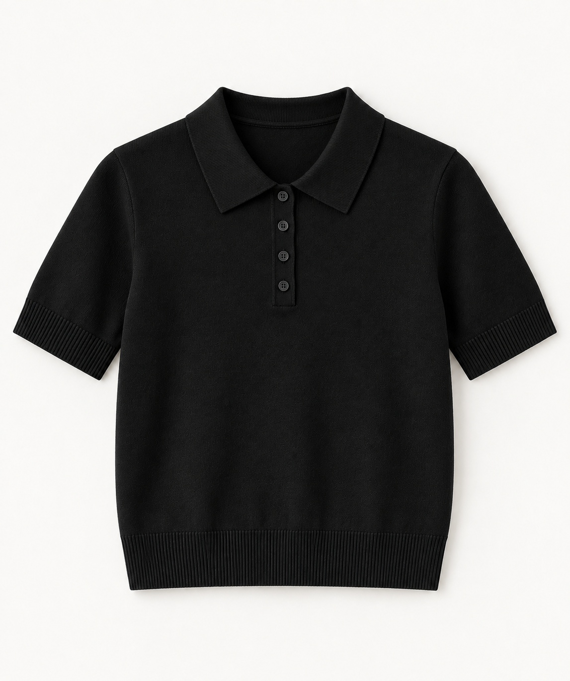 Bluză polo din tricot fin