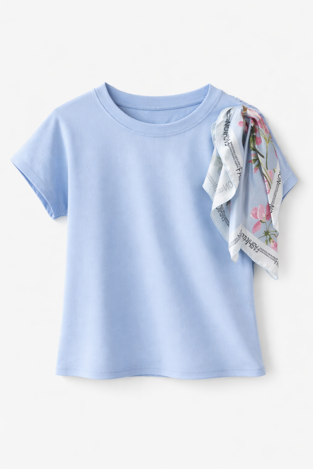 Tricou cu eșarfă decorativă