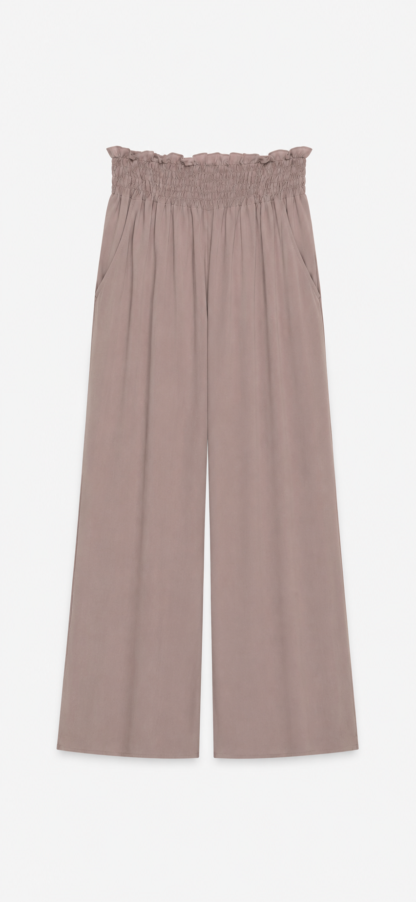 Pantaloni palazzo cu talie elastică