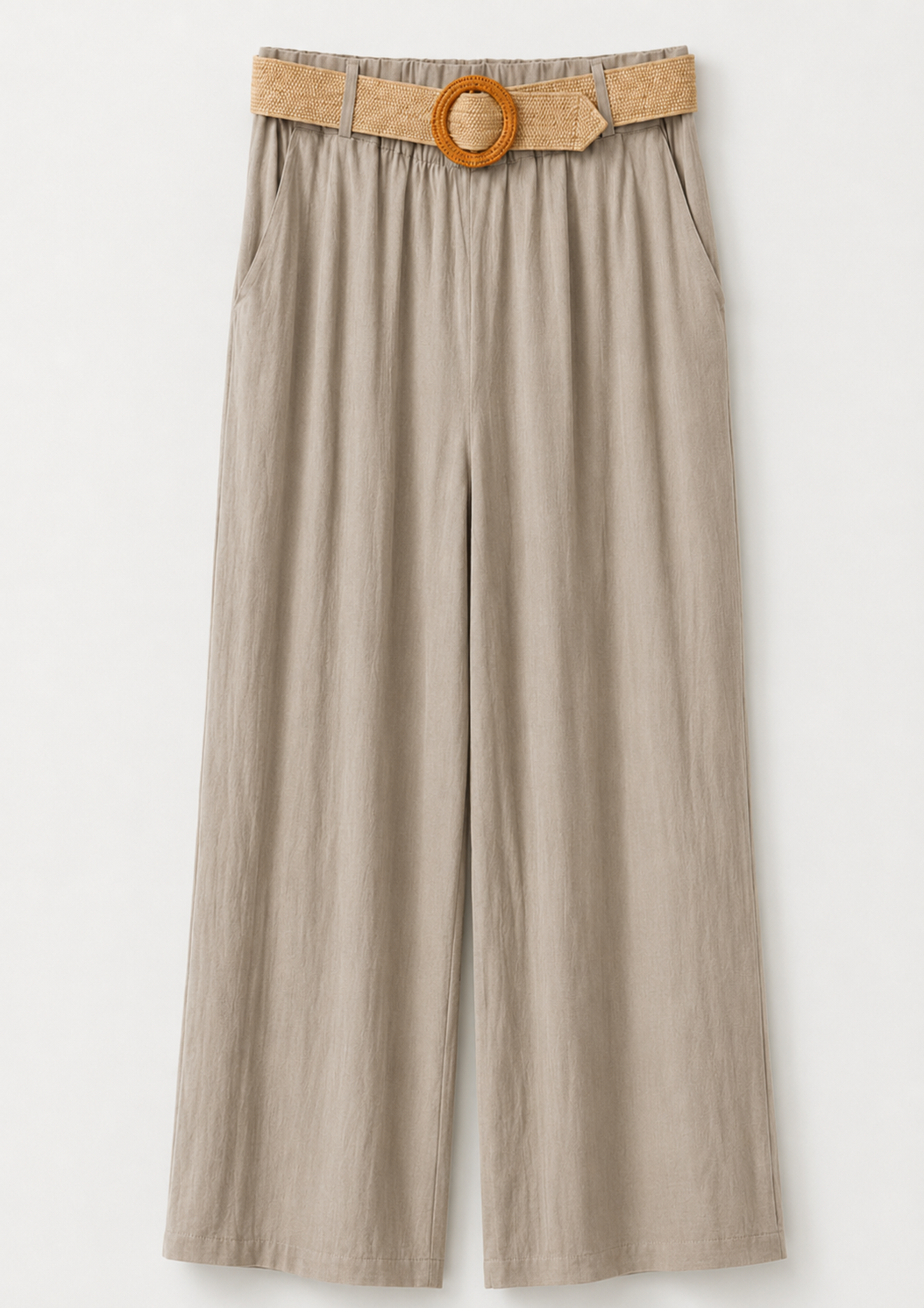 Articolul zilei 3 🎀                       Pantaloni palazzo satinați cu curea