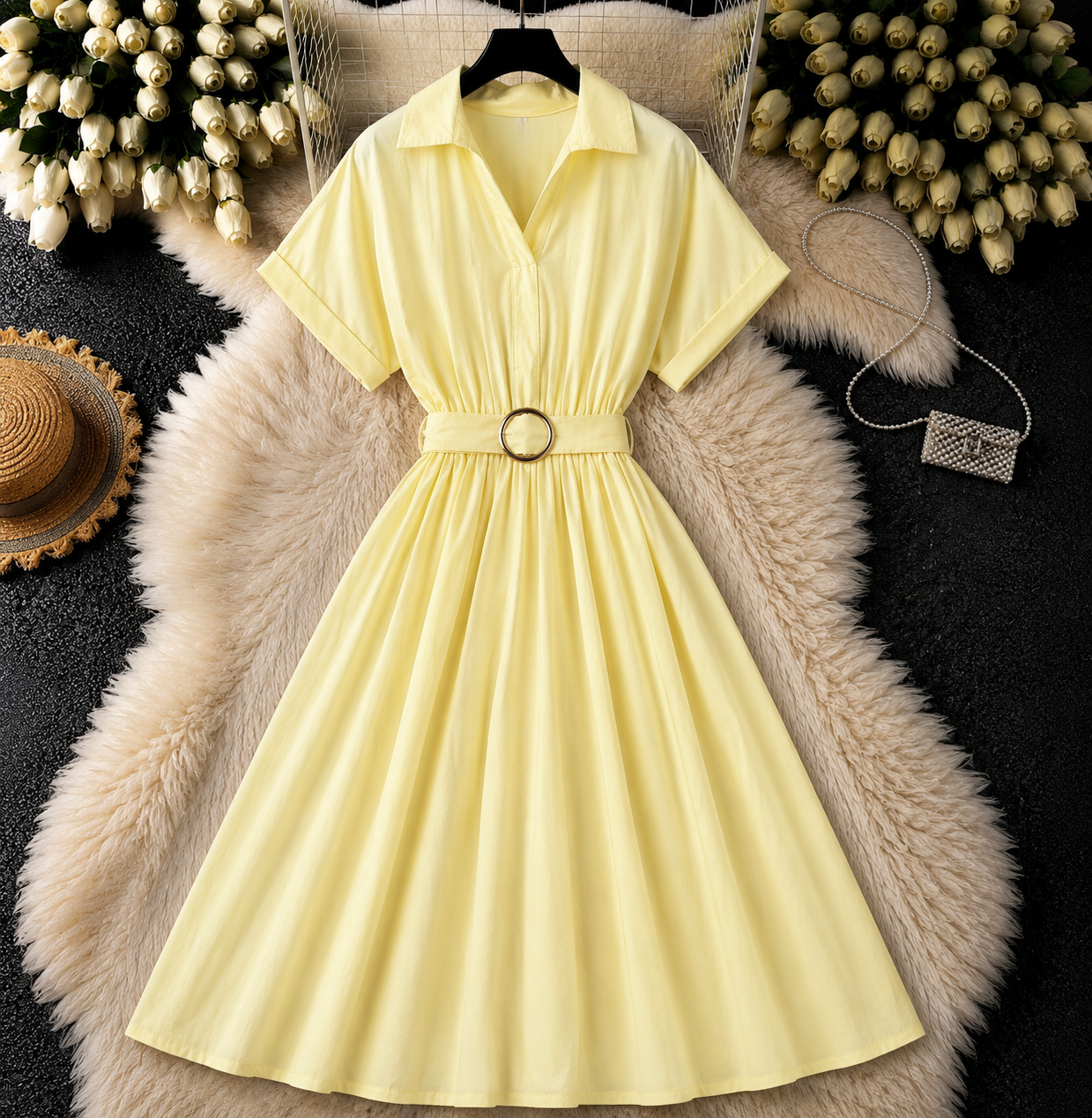 Rochie midi din bumbac