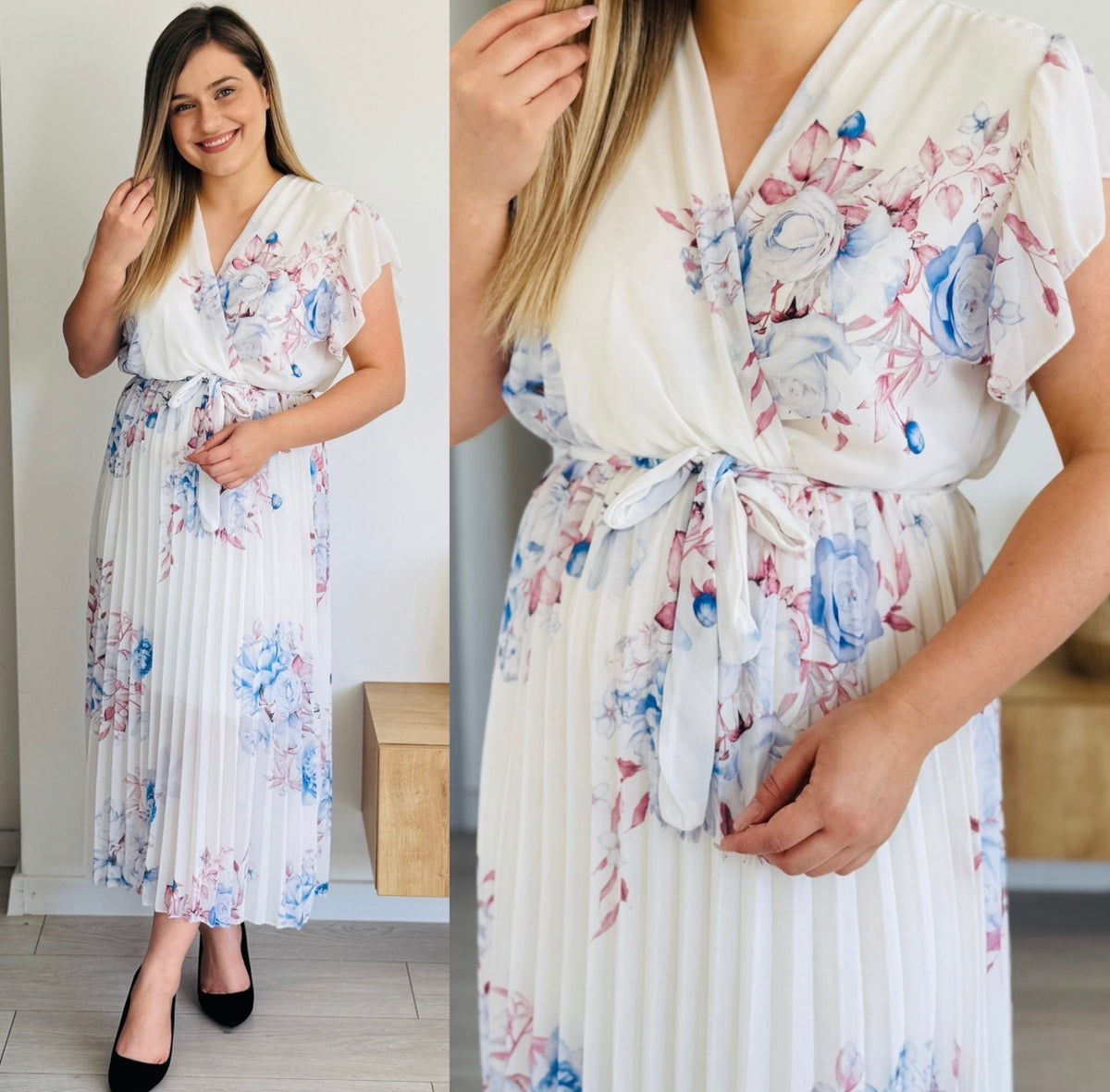 Rochie midi cu imprimeu floral
