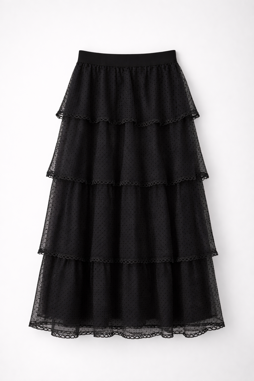 Fustă Elegantă din Tulle cu Volane