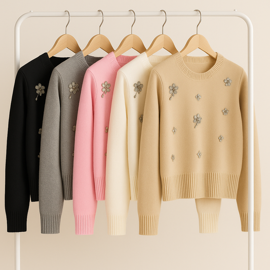 Pulover Moale cu Flori