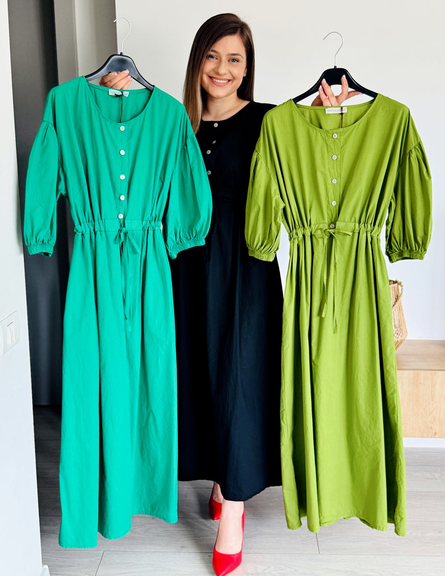 Produsul zilei🎀                                          Rochie maxi 100% bumbac cu cordon în talie
