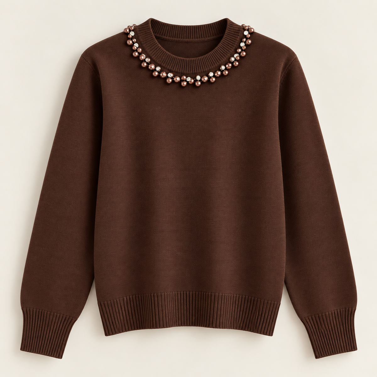 Pulover tricot cu perle