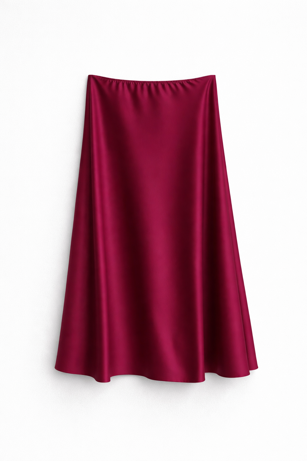 Fustă midi satin plin