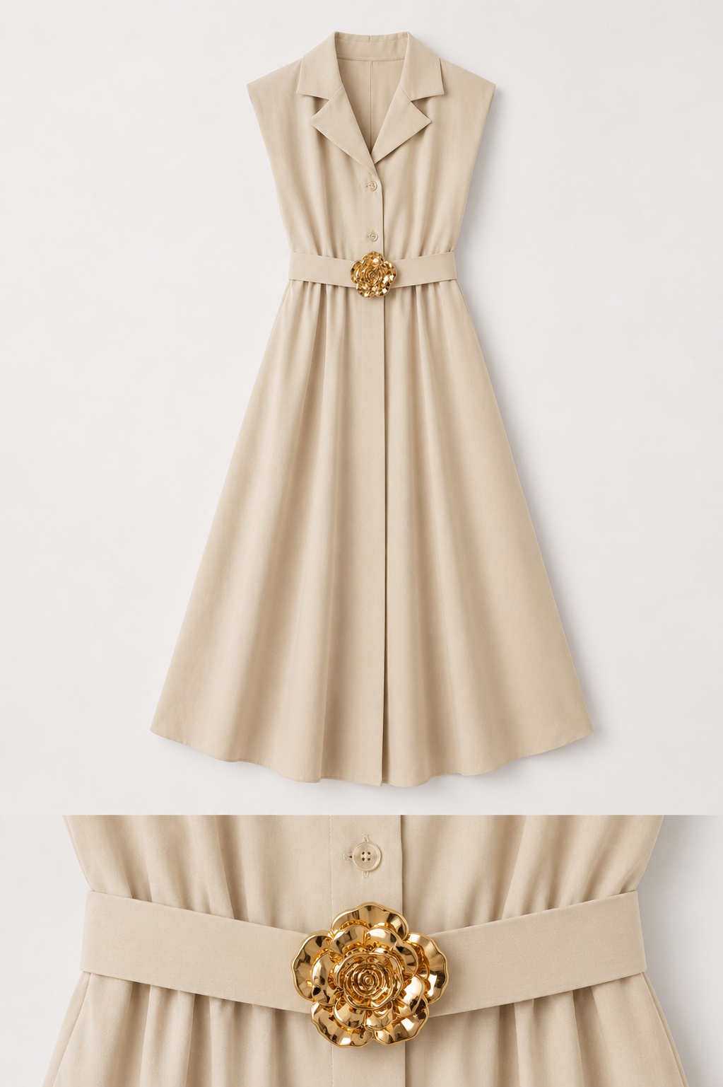 Rochie midi cu cordon decorativ
