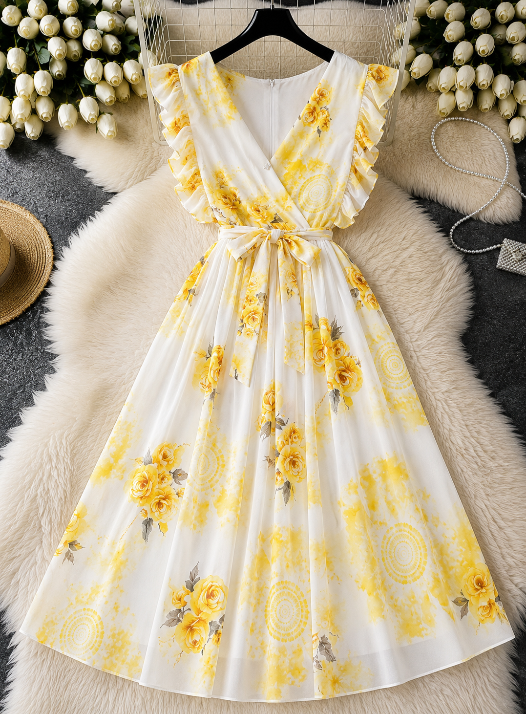 Articolul zilei 2 🎀                           Rochie vaporoasă cu imprimeu floral