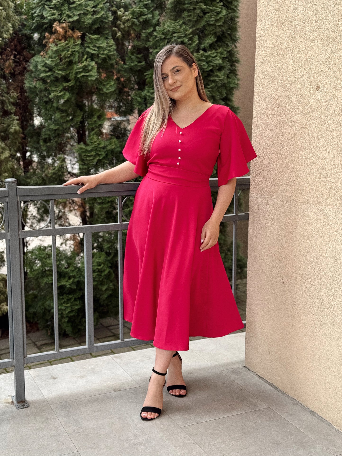 Rochie Elegantă din Stofă Barbie