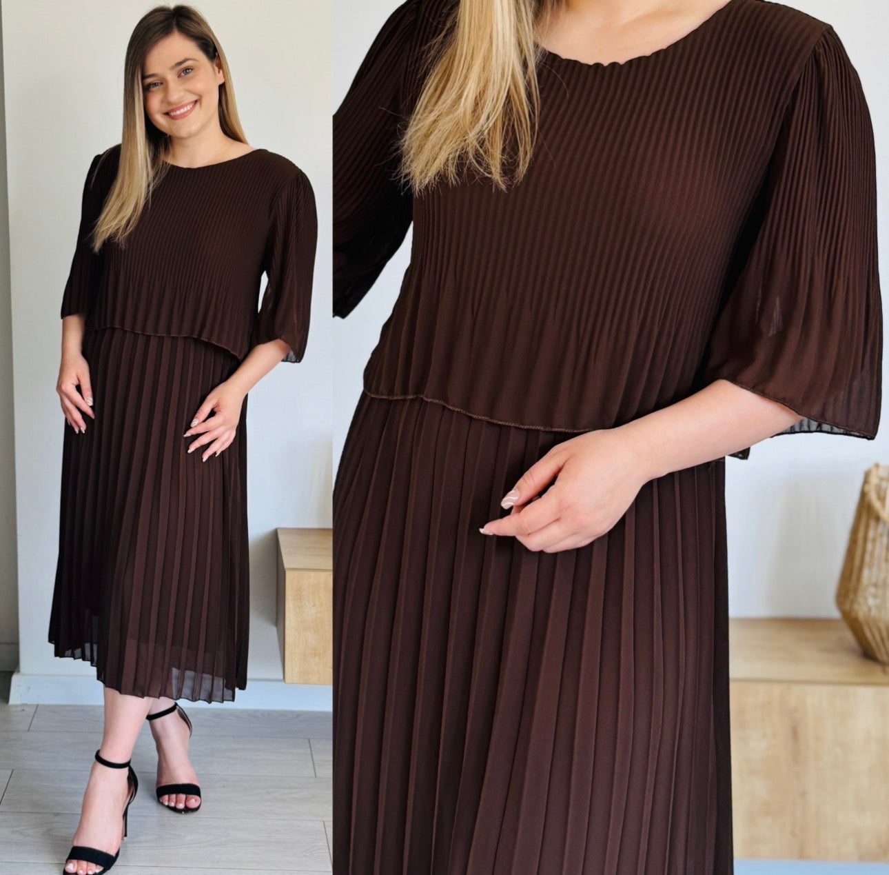 Rochie plisată elegantă