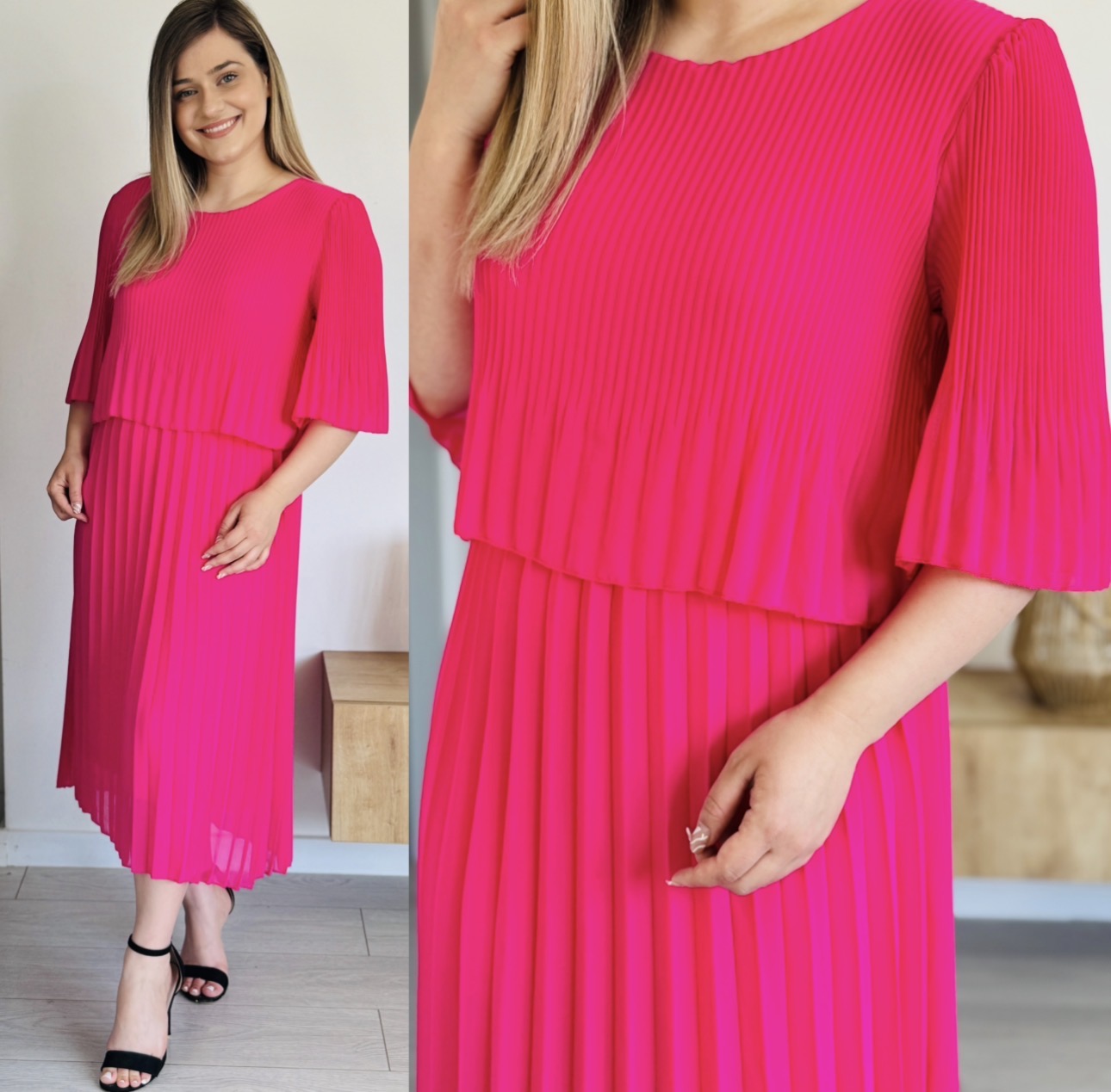Rochie plisată elegantă