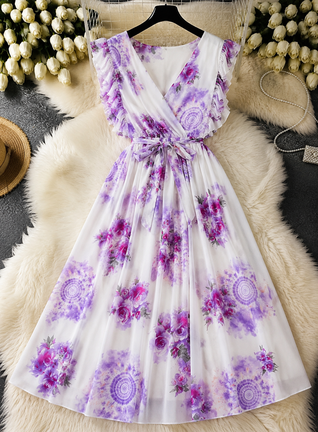 Articolul zilei 2 🎀                           Rochie vaporoasă cu imprimeu floral