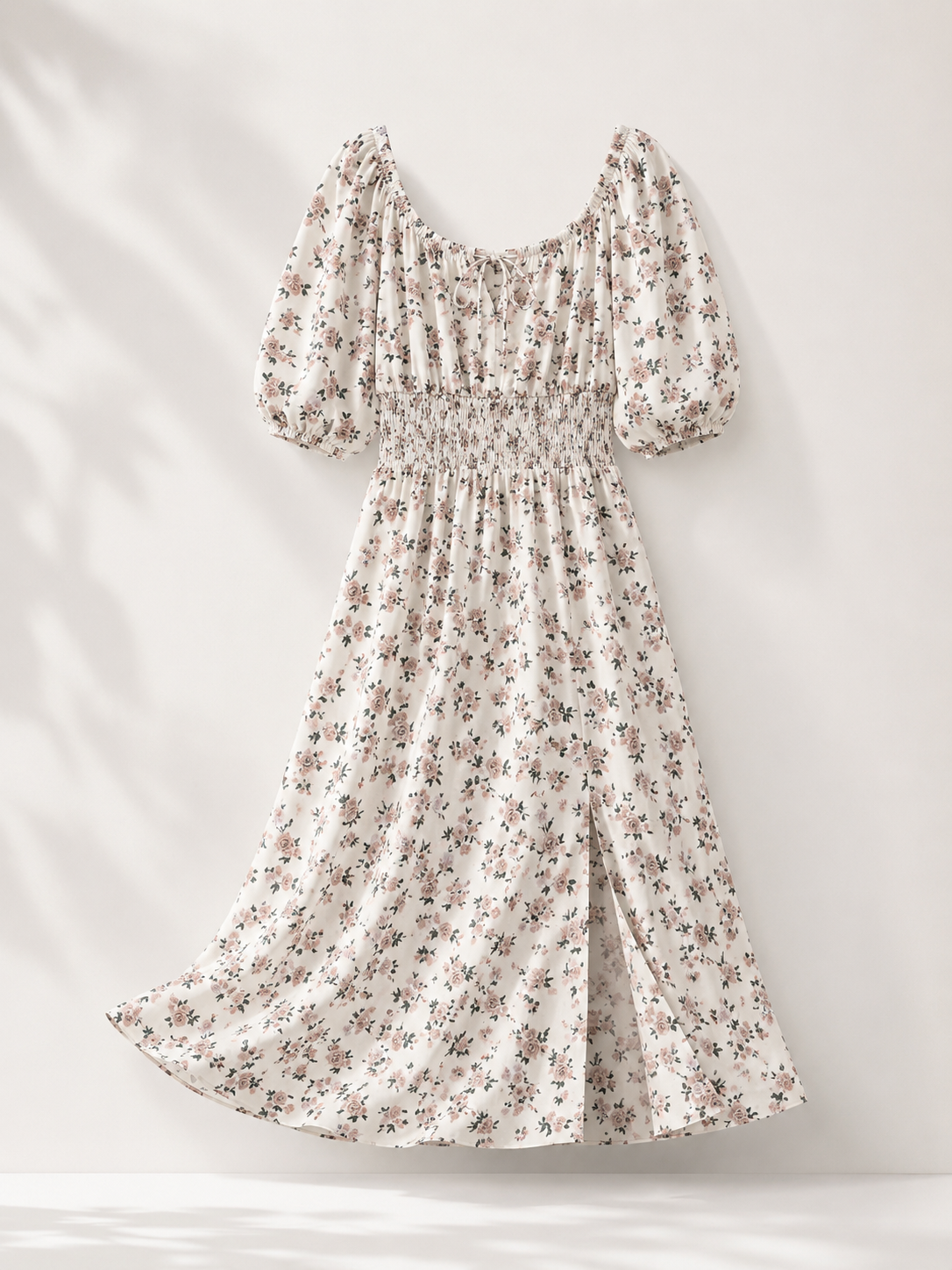 Rochie lungă florală cu talie elastică