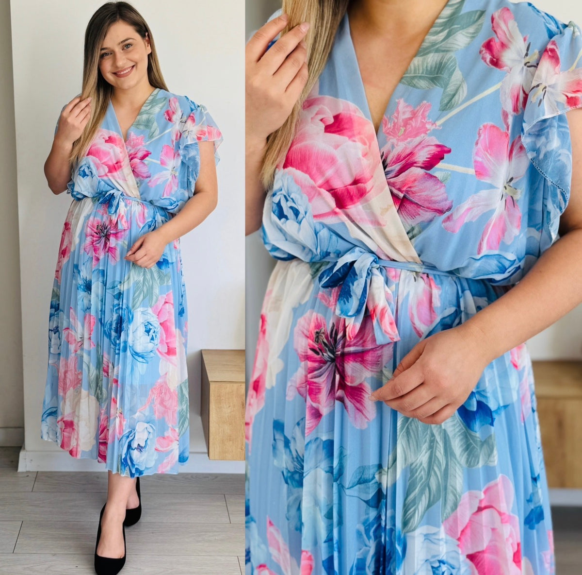 Rochie midi cu imprimeu floral