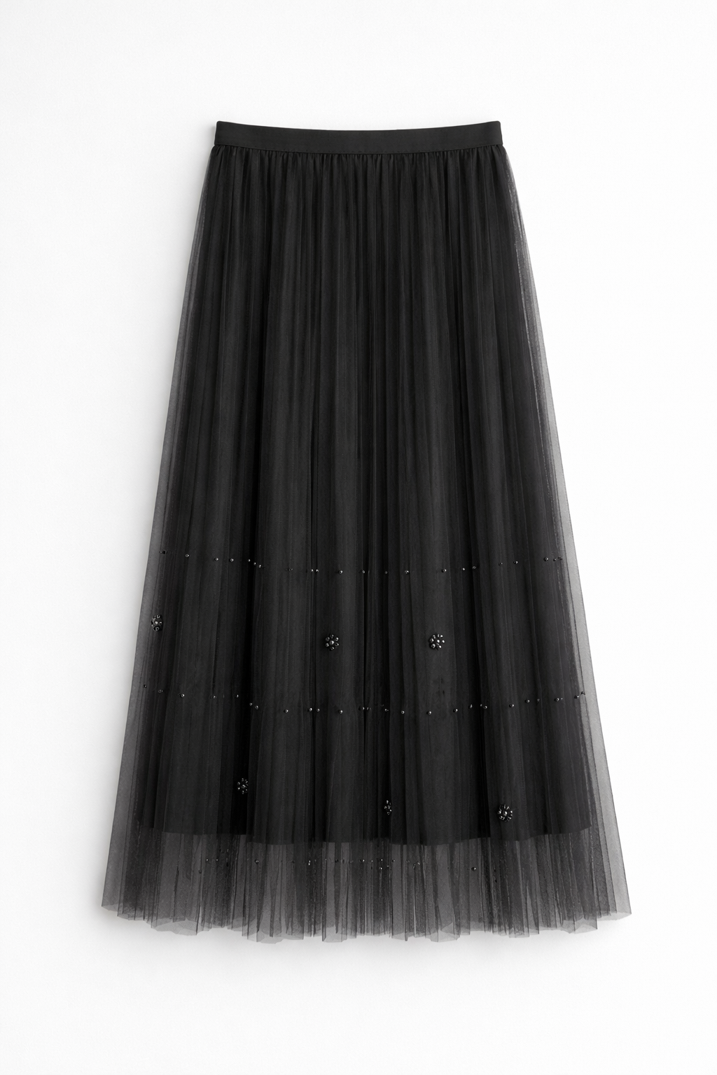Fustă Midi din Tulle cu Detalii Delicate