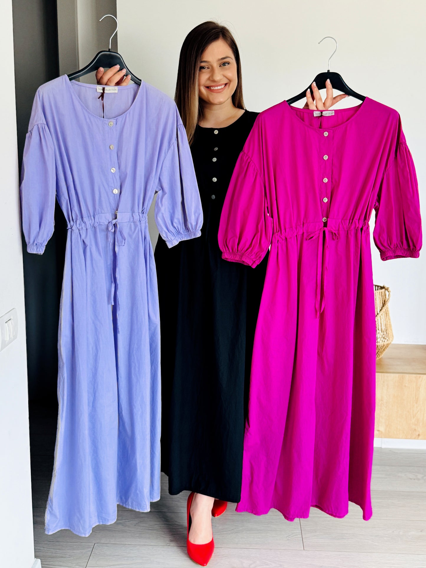 Produsul zilei🎀                                          Rochie maxi 100% bumbac cu cordon în talie