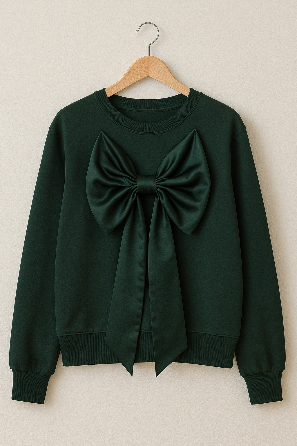 Bluza Oversize cu Fundă Mare din Satin