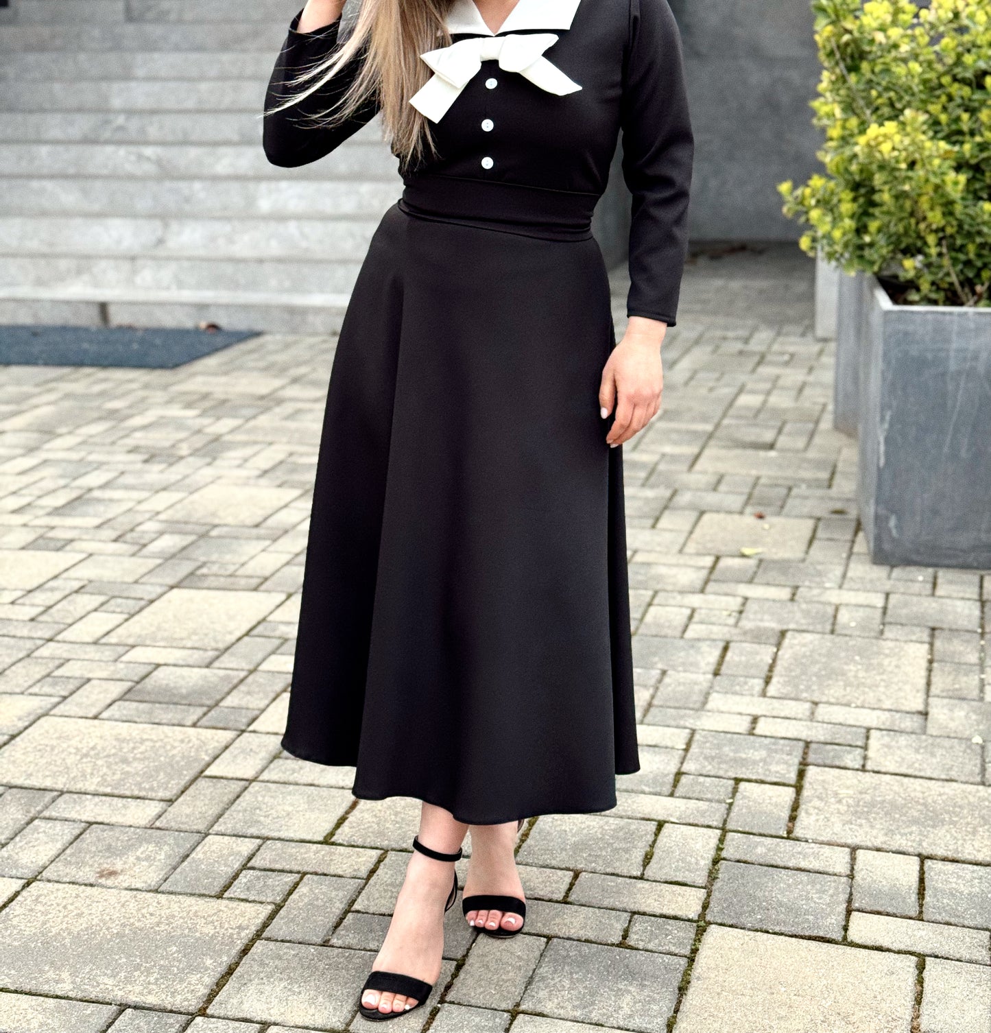 Rochie Elegantă cu Fundă din Stofă Barbie