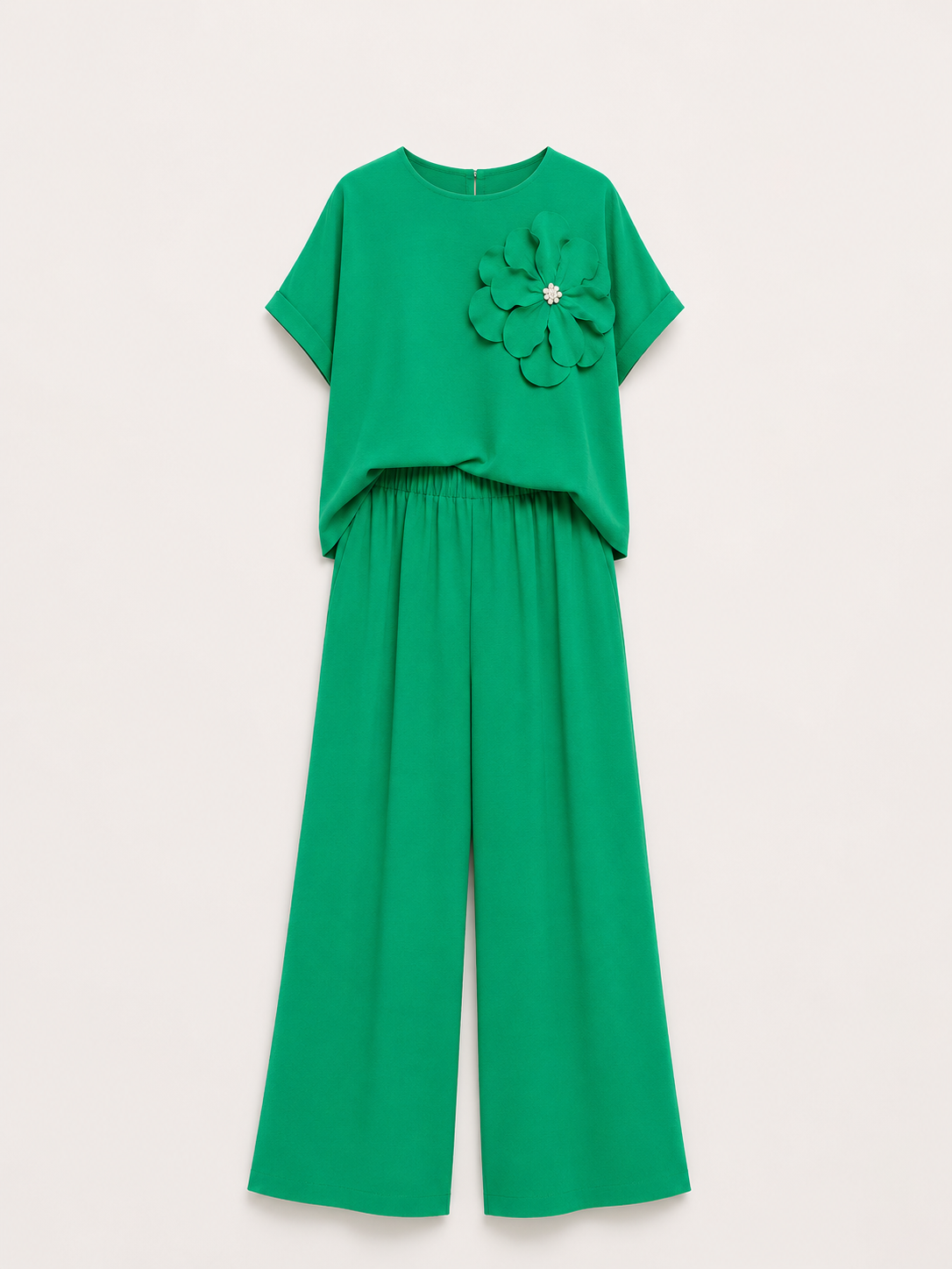 Compleu lejer cu pantaloni largi