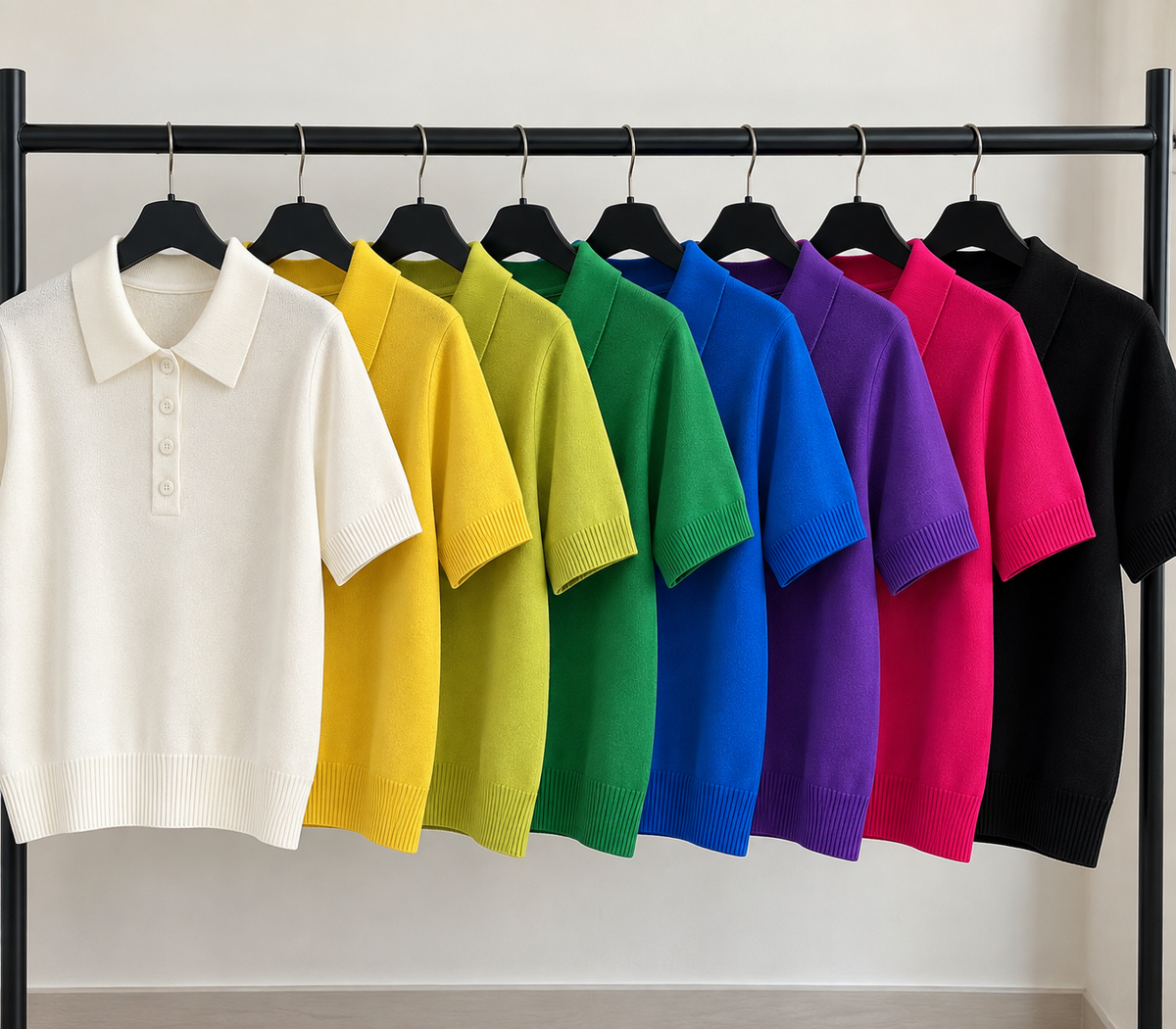 Bluză polo din tricot fin