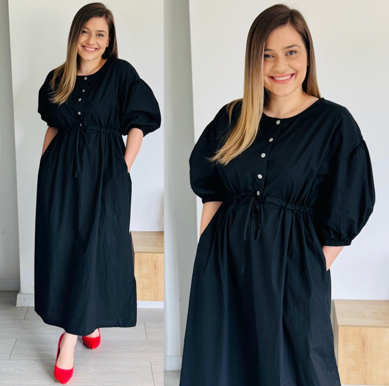 Produsul zilei🎀                                          Rochie maxi 100% bumbac cu cordon în talie
