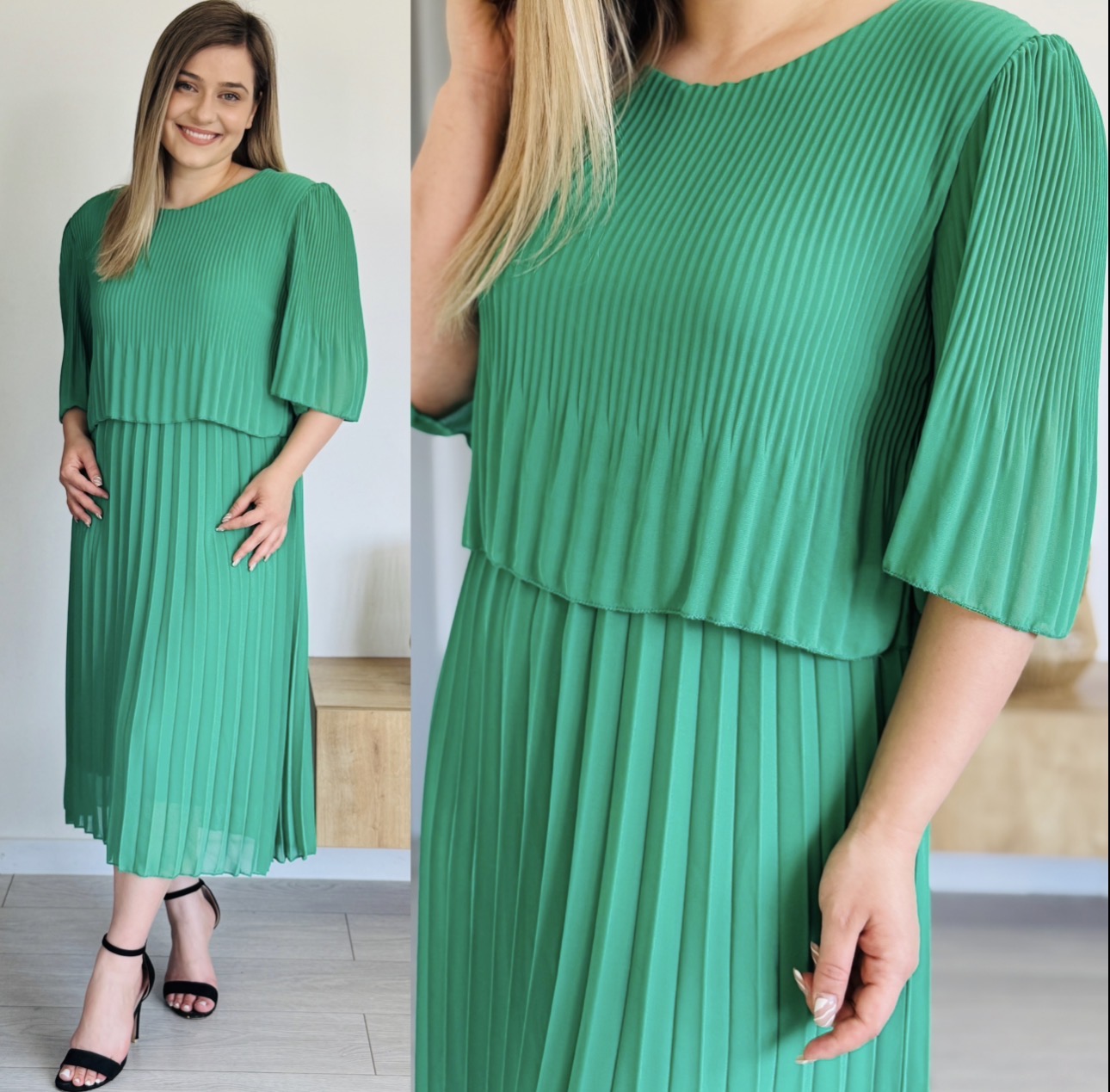 Rochie plisată elegantă