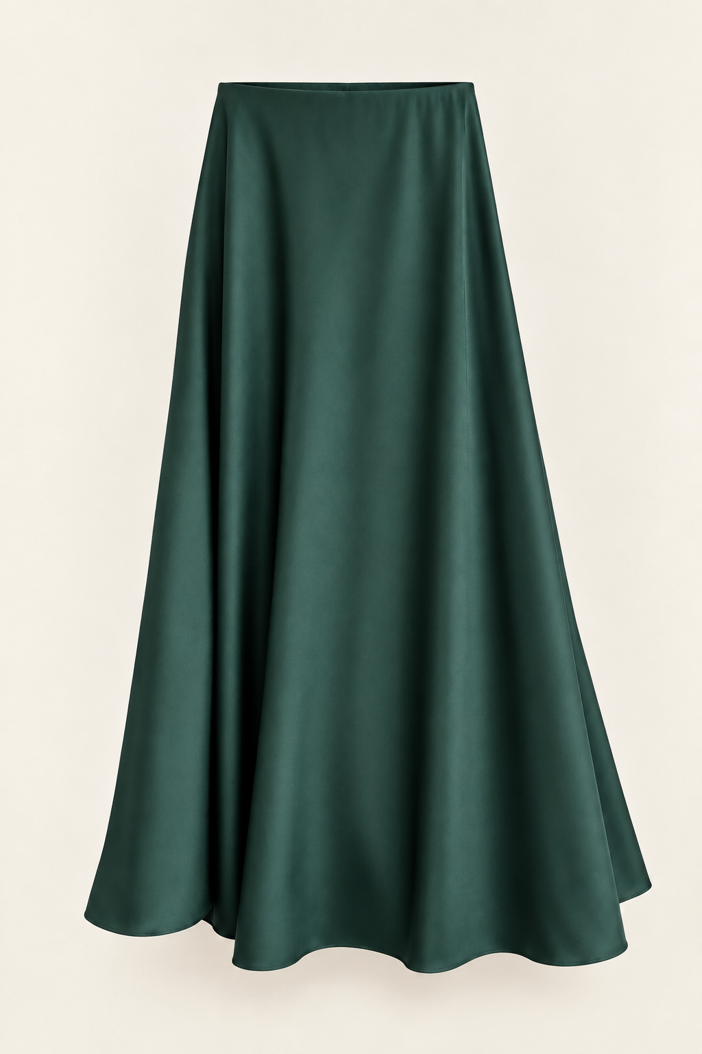 Fustă midi satin plin