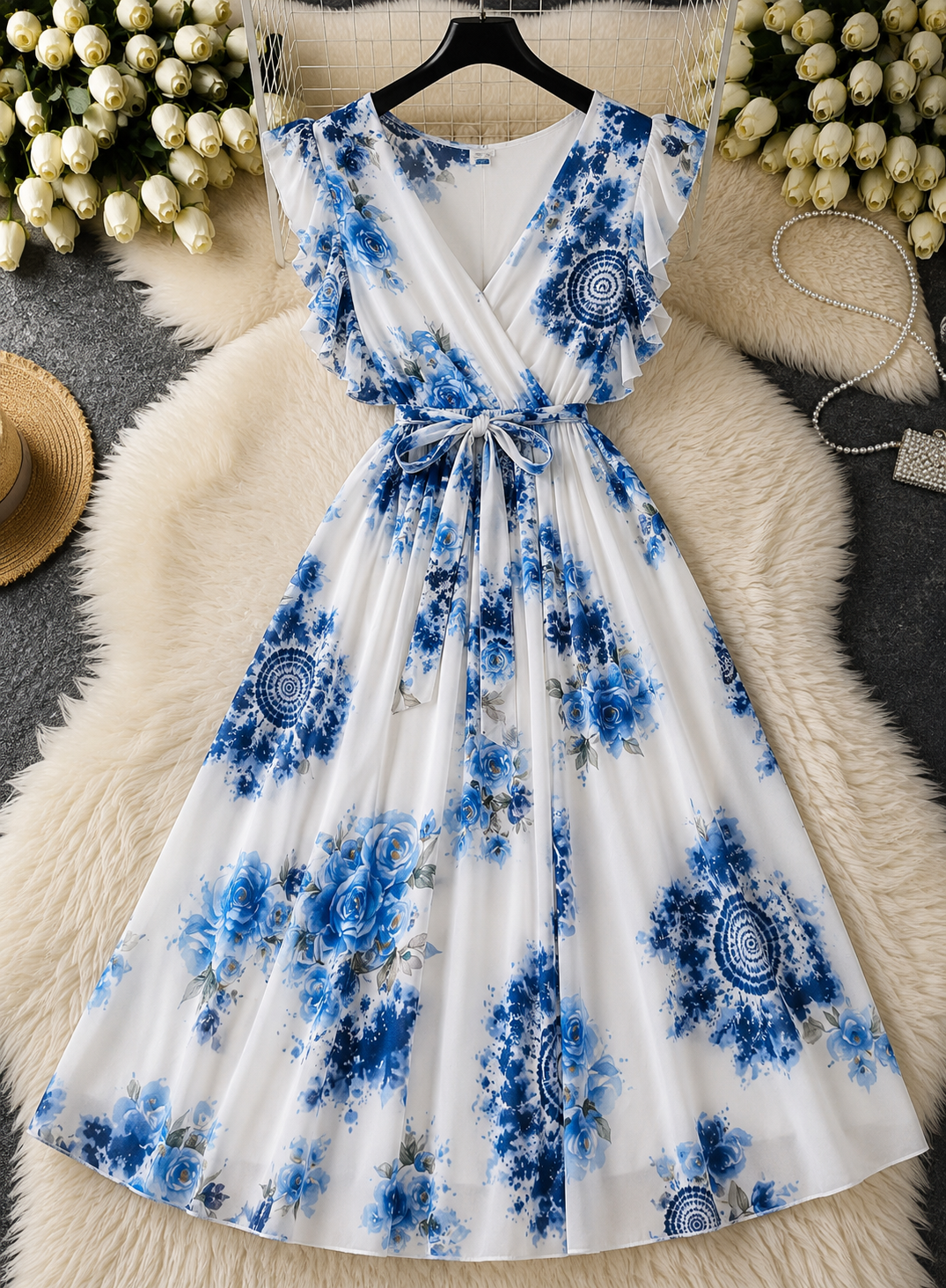 Articolul zilei 2 🎀                           Rochie vaporoasă cu imprimeu floral