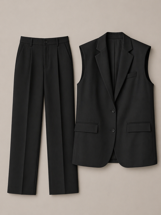Compleu damă elegant (vestă + pantaloni)