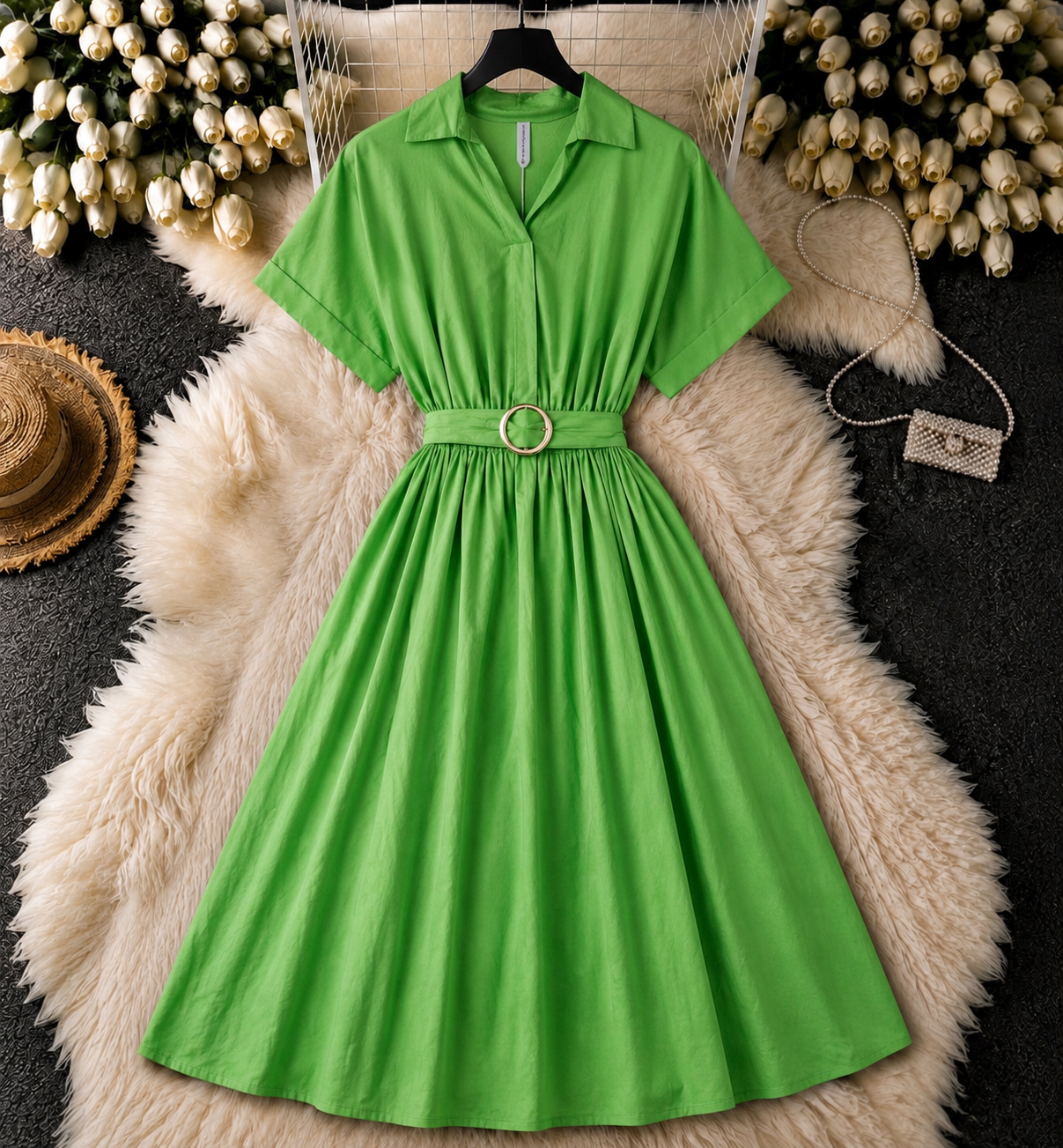 Rochie midi din bumbac