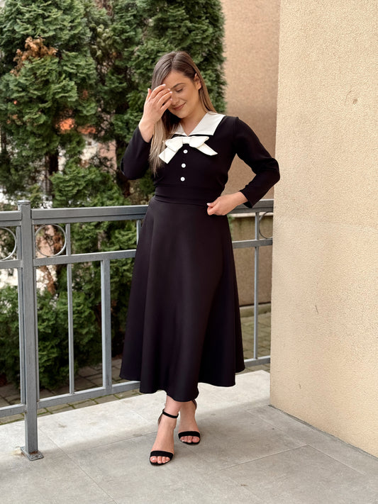 Rochie Elegantă cu Fundă din Stofă Barbie