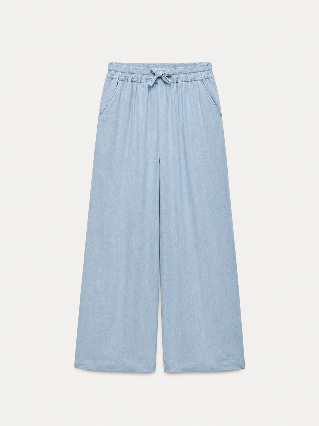 Pantaloni lejeri din 100% bumbac cu talie elastică