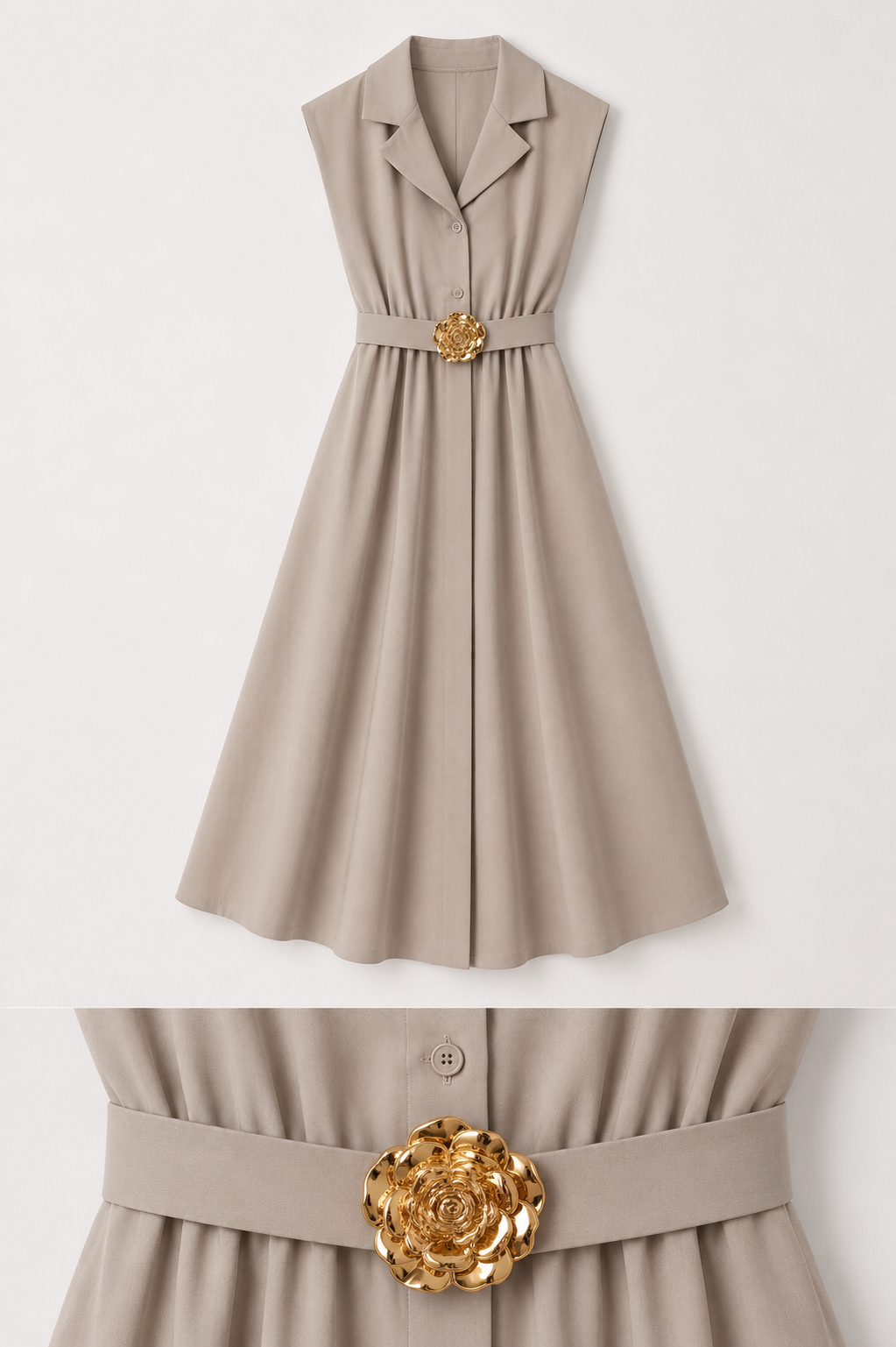 Rochie midi cu cordon decorativ