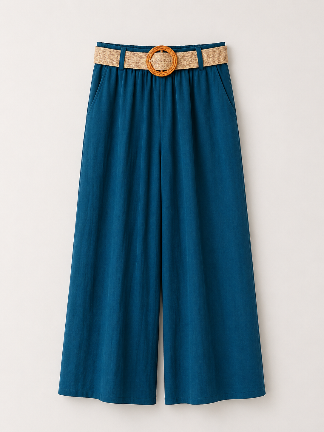 Articolul zilei 3 🎀                       Pantaloni palazzo satinați cu curea